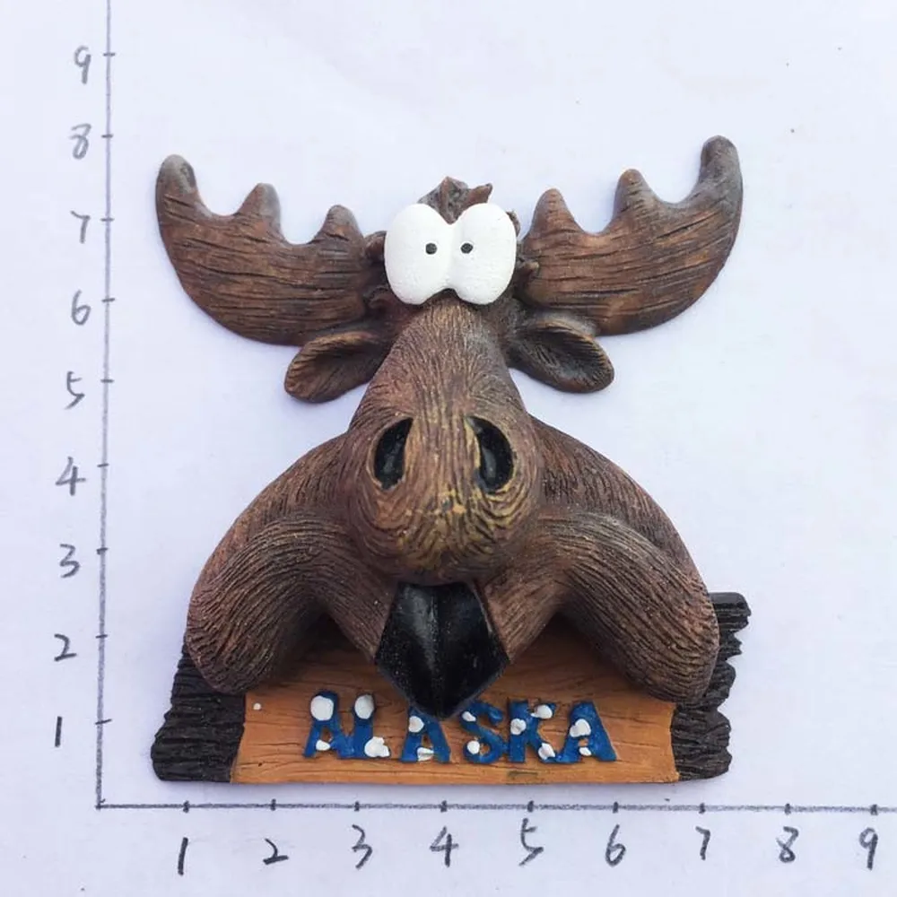 Hot Sale United States Alaska Fridge Magnet Tourist Souvenir Elk Head Refrigerator Magnetic Sticker Home Decor Gifts
Hot Sale United States Alaska Fridge Magnet Tourist Souvenir Elk Head Refrigerator Magnetic Sticker Home Decor Gifts