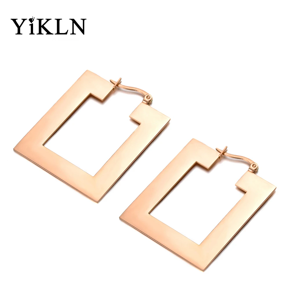 YiKLN Hyperbole Stainless Steel Jewelry Rose Gold Hollowed Out Square Hoop Earrings For Women Girls Christmas Gift YE18068
YiKLN Hyperbole Stainless Steel Jewelry Rose Gold Hollowed Out Square Hoop Earrings For Women Girls Christmas Gift YE18068