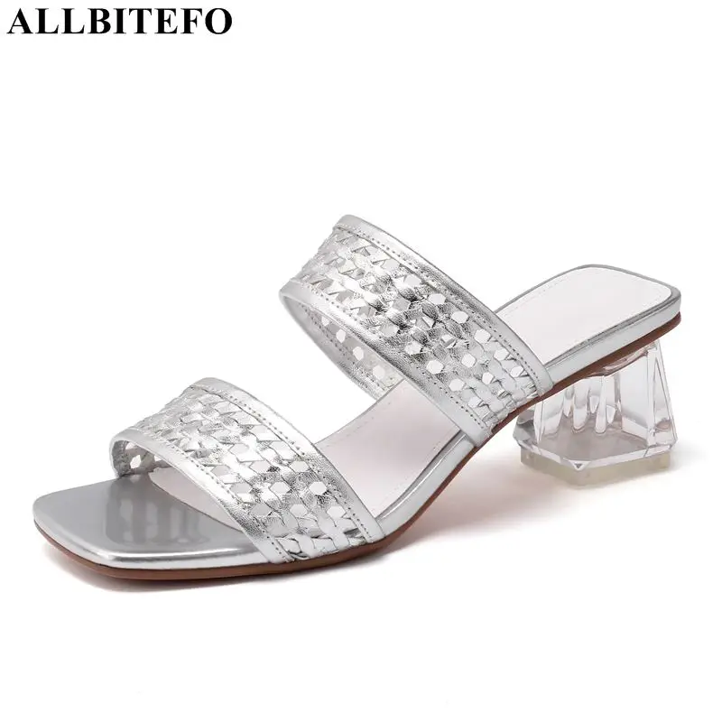 ALLBITEFO crystal heel genuine leather women high heel shoes fashion brand high heels party women shoes summer women slippers
ALLBITEFO crystal heel genuine leather women high heel shoes fashion brand high heels party women shoes summer women slippers