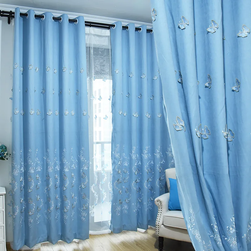 Girl Curtain Curtain for Living Room Bedroom Water-soluble Boy Curtain Pink Blue Butterfly Embroidery Fresh and Delicate
Girl Curtain Curtain for Living Room Bedroom Water-soluble Boy Curtain Pink Blue Butterfly Embroidery Fresh and Delicate