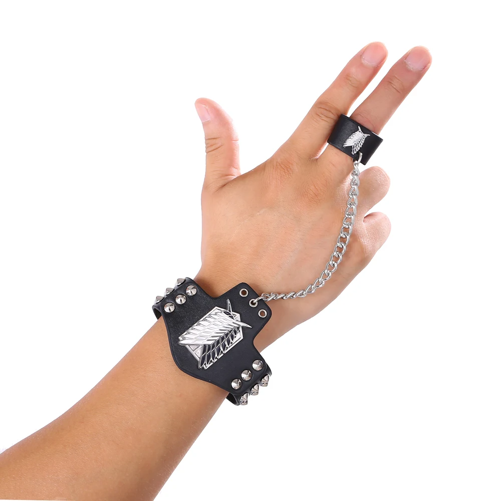 Fashion Anime Attack on Titan Wings of Liberty PU Charm Bracelet Shingeki no Kyojin Survey Corps Chain Bracelets Men HSIC10269
Fashion Anime Attack on Titan Wings of Liberty PU Charm Bracelet Shingeki no Kyojin Survey Corps Chain Bracelets Men HSIC10269