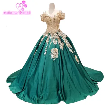 2018 Green Satin Sweetheart Court Train Prom Dress Ball Gown Sleeveless Party Dress Backless Evening Dresses Gowns Real Photos
2018 Green Satin Sweetheart Court Train Prom Dress Ball Gown Sleeveless Party Dress Backless Evening Dresses Gowns Real Photos