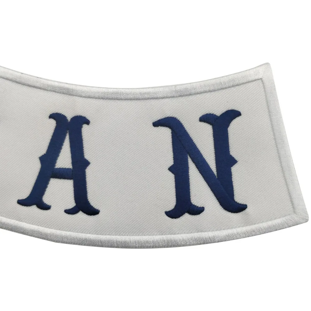 HA Japan Rocker Outlaw Patches White twill fabric Embroidered Iron On Back of Jacket Patch Free Shipping DIY Customized Design (2)