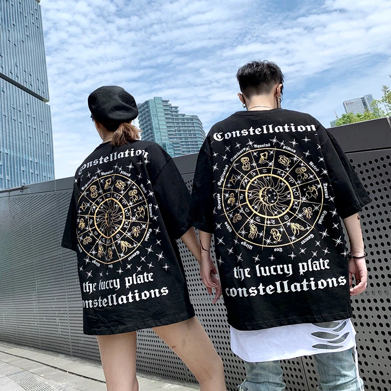2019 New 12 Zodiac Round Neck Short Sleeve T-Shirt Men's Casual Oversized Cotton Hip Hop Skateboard Street Dance Tees Women
2019 New 12 Zodiac Round Neck Short Sleeve T-Shirt Men's Casual Oversized Cotton Hip Hop Skateboard Street Dance Tees Women