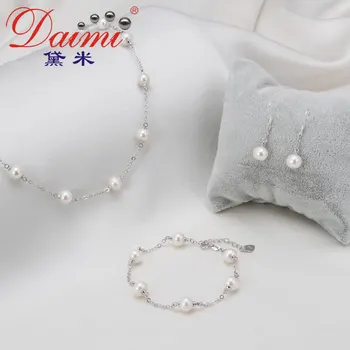 DAIMI Top Quality Pearl Jewelry Set 7-8 mm Natural Freshwater Pearl Jewelry For Women
DAIMI Top Quality Pearl Jewelry Set 7-8 mm Natural Freshwater Pearl Jewelry For Women