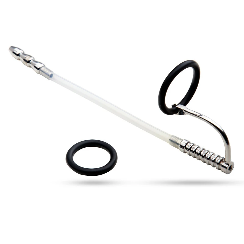 Sex Male Masturbator Catheter Urethral Stretching Penis Plug Sex Toys for Man Urethral Dilators Sounding with Penis Delay Ring