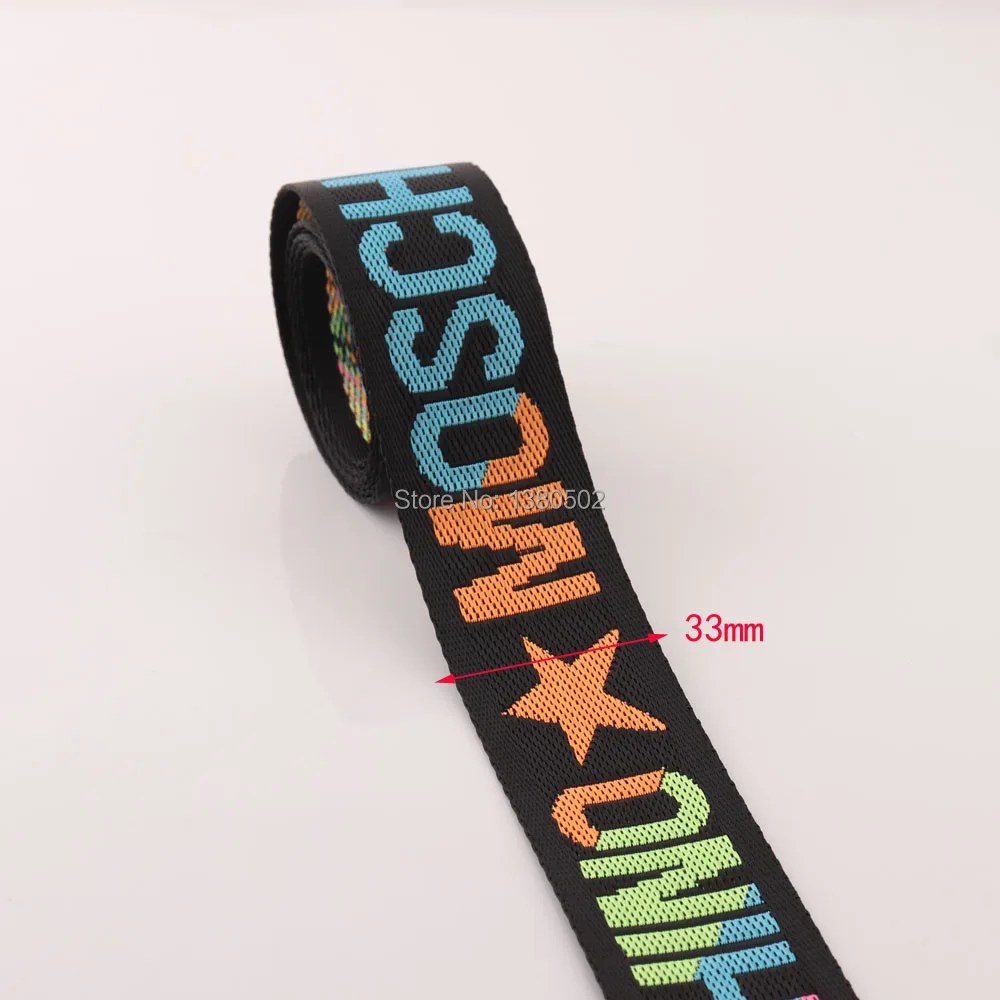 5Yards 33mm Colorful Letter Webbing Nylon Cotton/polyester totebag Straps Belt key fobs bag accessories
5Yards 33mm Colorful Letter Webbing Nylon Cotton/polyester totebag Straps Belt key fobs bag accessories