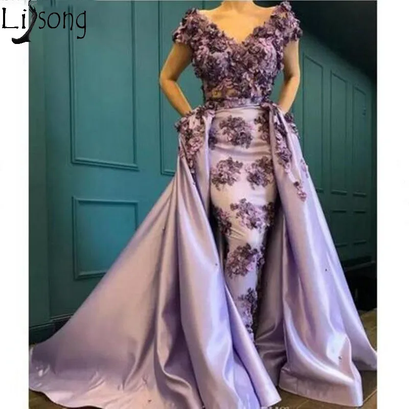 2019 New Off the Shoulder Prom Formal Dresses Overskirts V Neck 3D Floral Mermaid Evening Gowns with Detachable Train Party Wear
2019 New Off the Shoulder Prom Formal Dresses Overskirts V Neck 3D Floral Mermaid Evening Gowns with Detachable Train Party Wear