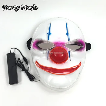 Sound Flashing Masks Glowing Clown Masks 10 colors Available El Wire Mask for Halloween Rave Mask Wedding Party Decoration
Sound Flashing Masks Glowing Clown Masks 10 colors Available El Wire Mask for Halloween Rave Mask Wedding Party Decoration