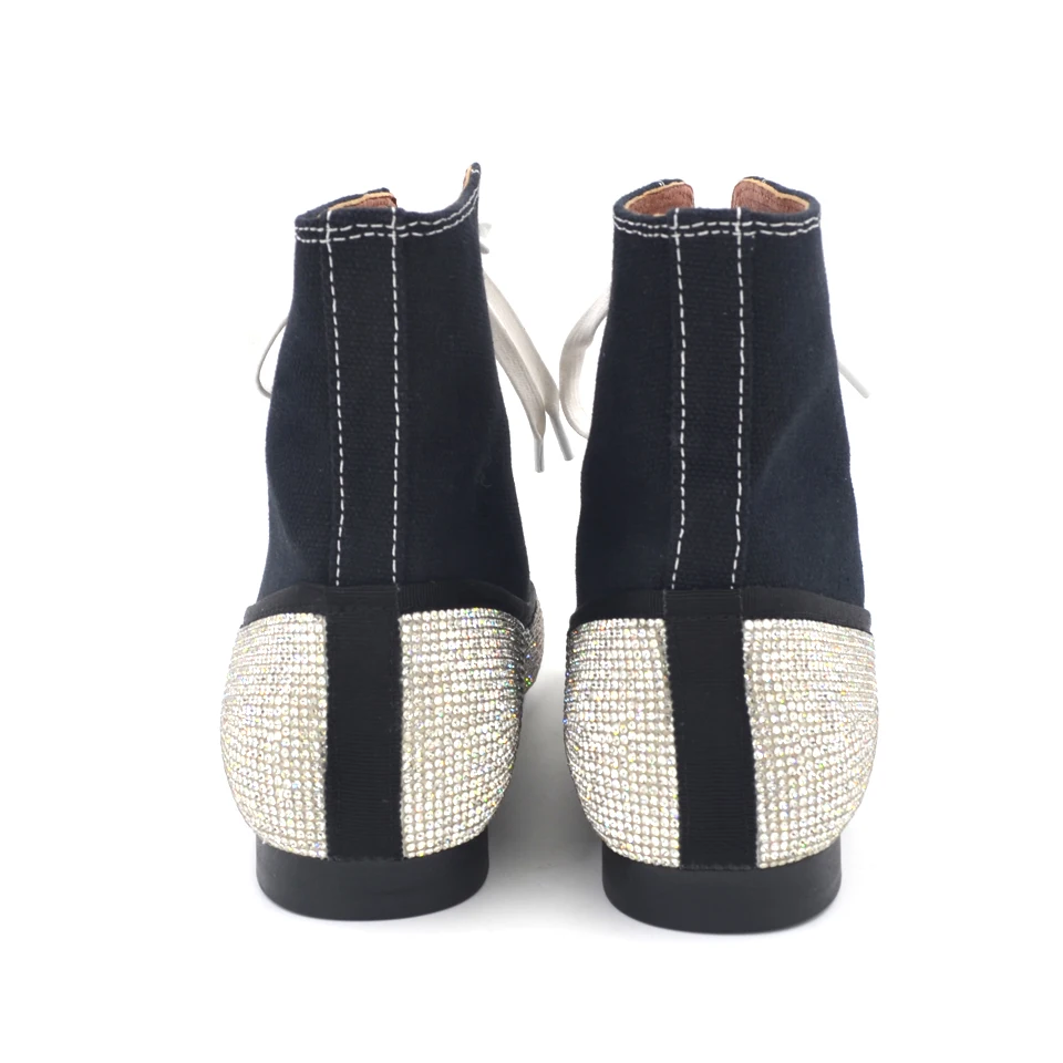 JAWAKYE-Crystal-Jeweled-Flat-low-Heel-Shoes-Woman-Black-Patchwork-Rhinestone-Bordered-lace-up-Casual-flats