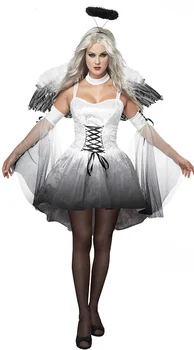 Fancy White Dark Devil Fallen Angel Costume Halloween Cosplay Adult Women Sexy Gothic Angel Dress+Headwear+Hand Yarn+Wings
Fancy White Dark Devil Fallen Angel Costume Halloween Cosplay Adult Women Sexy Gothic Angel Dress+Headwear+Hand Yarn+Wings
