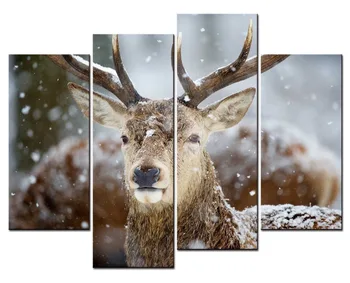4 panel framed snow deer still life painting wall painting artist decoration living room canvas printing modern painting DC12-65
4 panel framed snow deer still life painting wall painting artist decoration living room canvas printing modern painting DC12-65