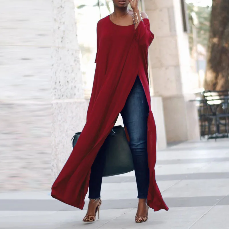 S-5XL ZANZEA Elegant Women Autumn Off Shoulder 3/4 Sleeve High Split Blouse Solid Ladies Work Party Long Shirt Vestido Blusas
S-5XL ZANZEA Elegant Women Autumn Off Shoulder 3/4 Sleeve High Split Blouse Solid Ladies Work Party Long Shirt Vestido Blusas