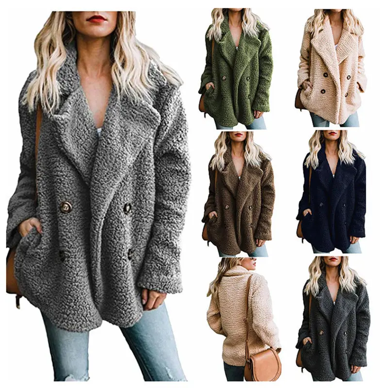 women faux fur coat streetwear Autumn winter warm plush teddy coat Female plus size overcoat
women faux fur coat streetwear Autumn winter warm plush teddy coat Female plus size overcoat