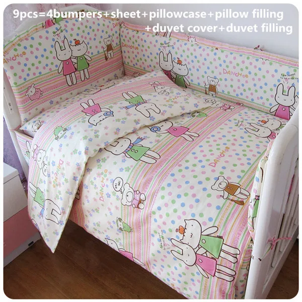 Promotion! 6/7PCS baby cot bedding sets 100% cotton kids bedding with bedding sheet,120*60/120*70cm
Promotion! 6/7PCS baby cot bedding sets 100% cotton kids bedding with bedding sheet,120*60/120*70cm