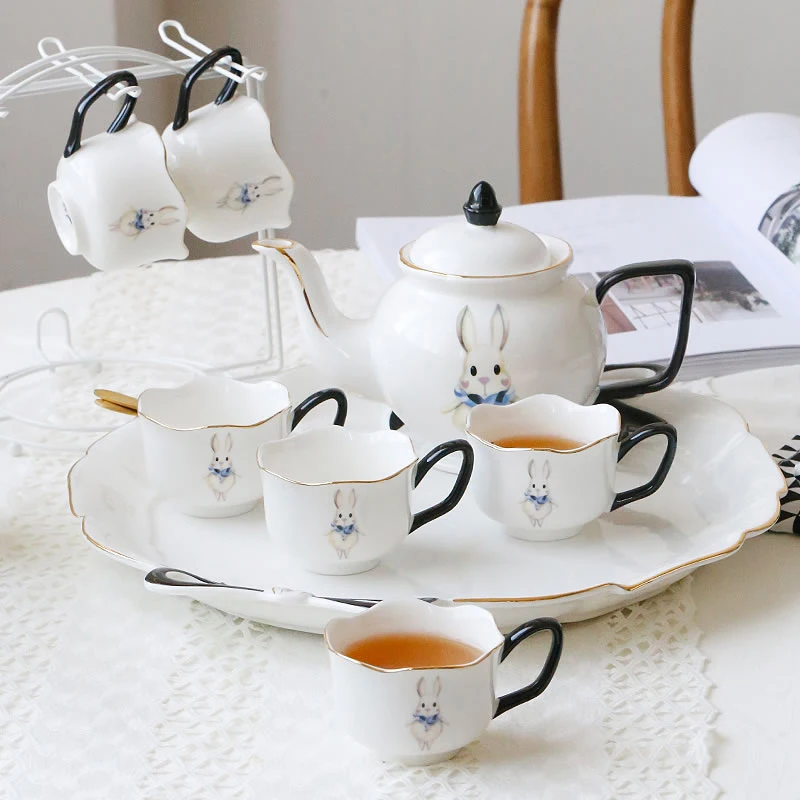 European coffee cups set Rabbit pattern Top-grade Ceramic tea cup set British Afternoon Teaware tea party Teapot Coffee Gift
European coffee cups set Rabbit pattern Top-grade Ceramic tea cup set British Afternoon Teaware tea party Teapot Coffee Gift