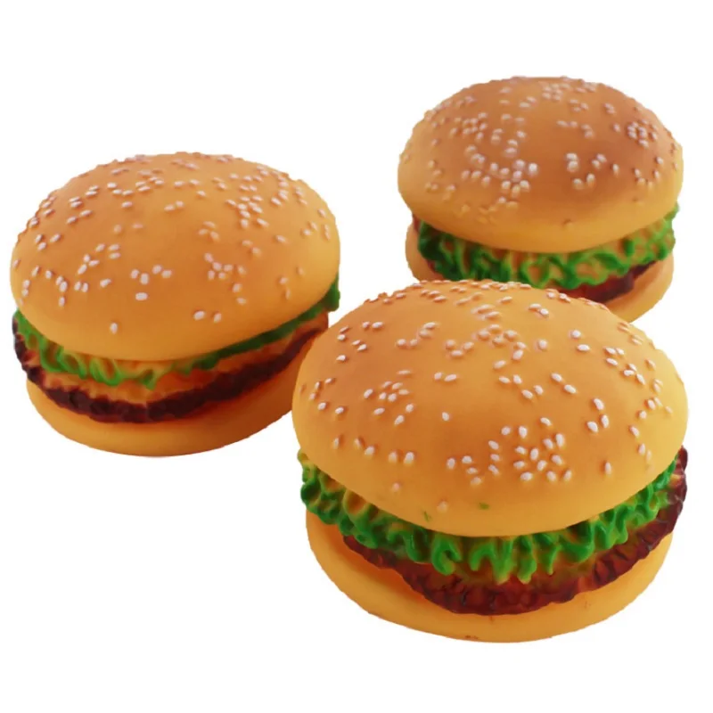 Artificial Burger Squeak Interactive Pet Dog Toy Dog Puppy Funny Simulation Hamburger Chew Toy Pet Dog Training Toy Gift Product
Artificial Burger Squeak Interactive Pet Dog Toy Dog Puppy Funny Simulation Hamburger Chew Toy Pet Dog Training Toy Gift Product
