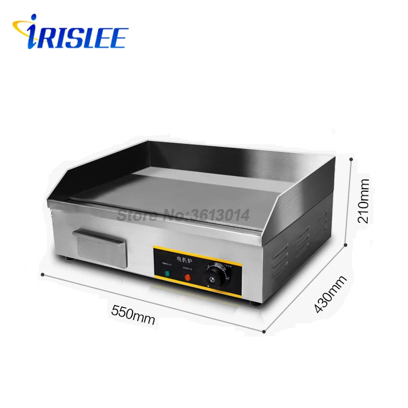 Commercial Electric Griddle Chop Hot Plate Countertop Contact Grill BBQ Panini Teppanyaki Stainless Steel | Бытовая техника