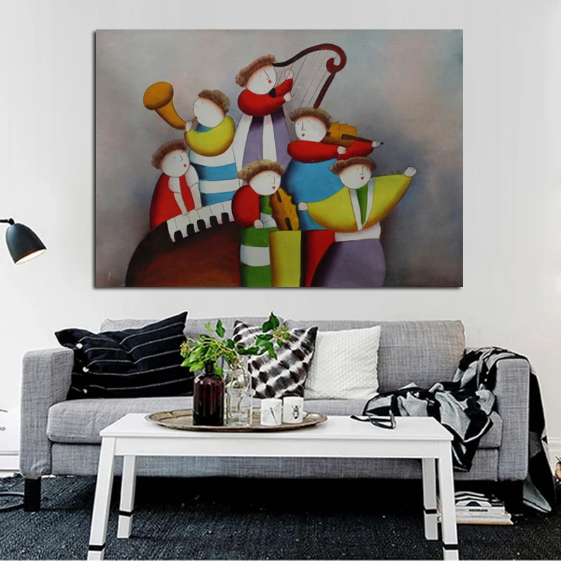 New Decorative Oil Paintings Modern Design Art High Quality Band Playing Wall Stickers On Canvas for Home Decor
New Decorative Oil Paintings Modern Design Art High Quality Band Playing Wall Stickers On Canvas for Home Decor