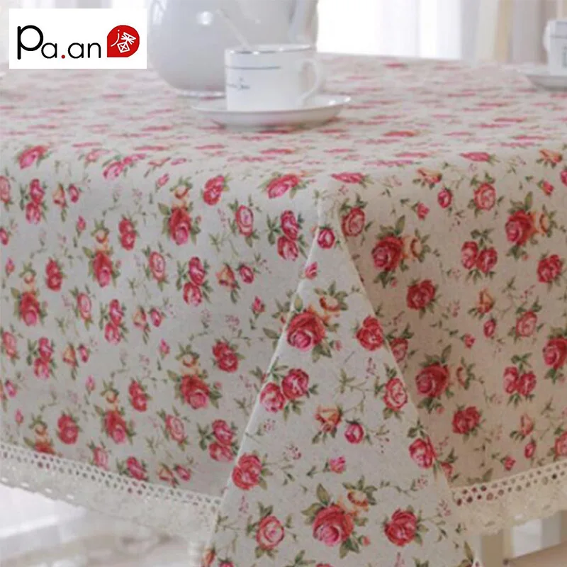 Romantic Linen Cotton Tablecloth Rose Floral Printed Rectangular Table Cover Lace Edge Wedding Table Cloth Home Party Decoration
Romantic Linen Cotton Tablecloth Rose Floral Printed Rectangular Table Cover Lace Edge Wedding Table Cloth Home Party Decoration
