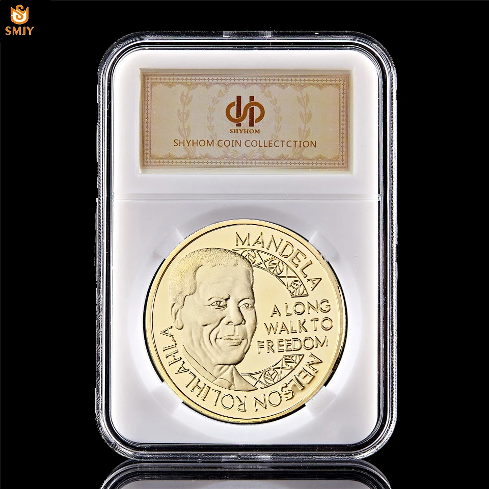 Father Of Africa Nelson Mandela Gold/Silver Plated South African National Presidential Souvenir Coin Value W/PCCB Luxury Holder
Father Of Africa Nelson Mandela Gold/Silver Plated South African National Presidential Souvenir Coin Value W/PCCB Luxury Holder