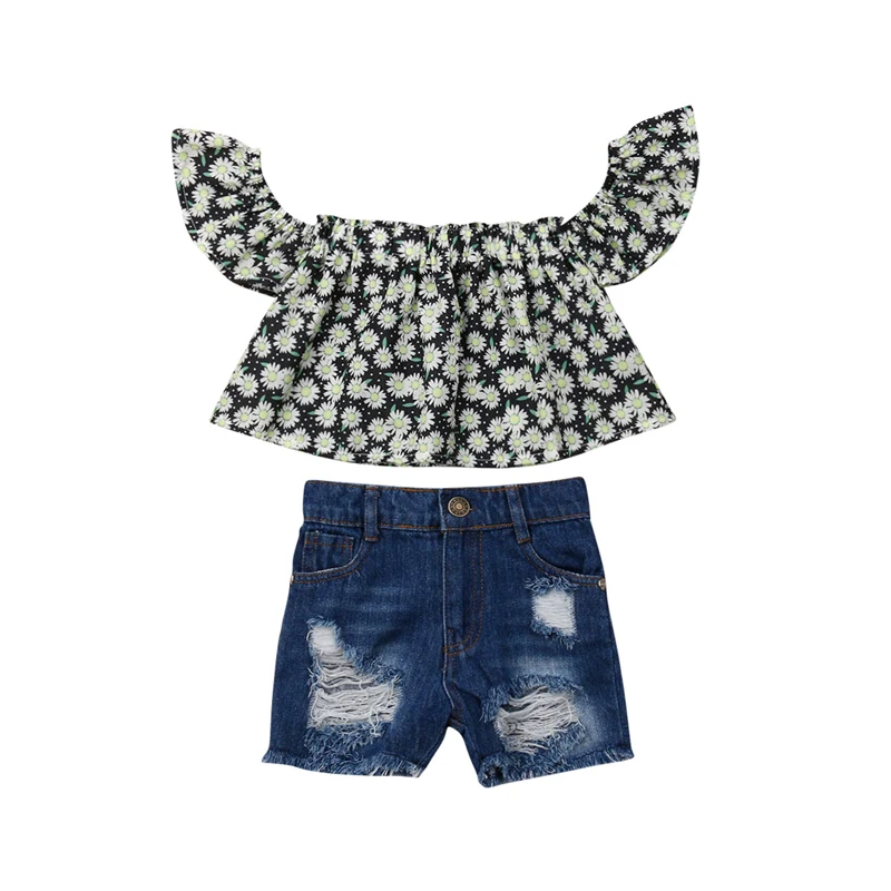 Kids Baby Girl Clothing Set Off Shoulder Tops+Shorts Denim Pants Outfits Toddler Clothes Big Girls Clothes Girl Outfit Kids Set
Kids Baby Girl Clothing Set Off Shoulder Tops+Shorts Denim Pants Outfits Toddler Clothes Big Girls Clothes Girl Outfit Kids Set