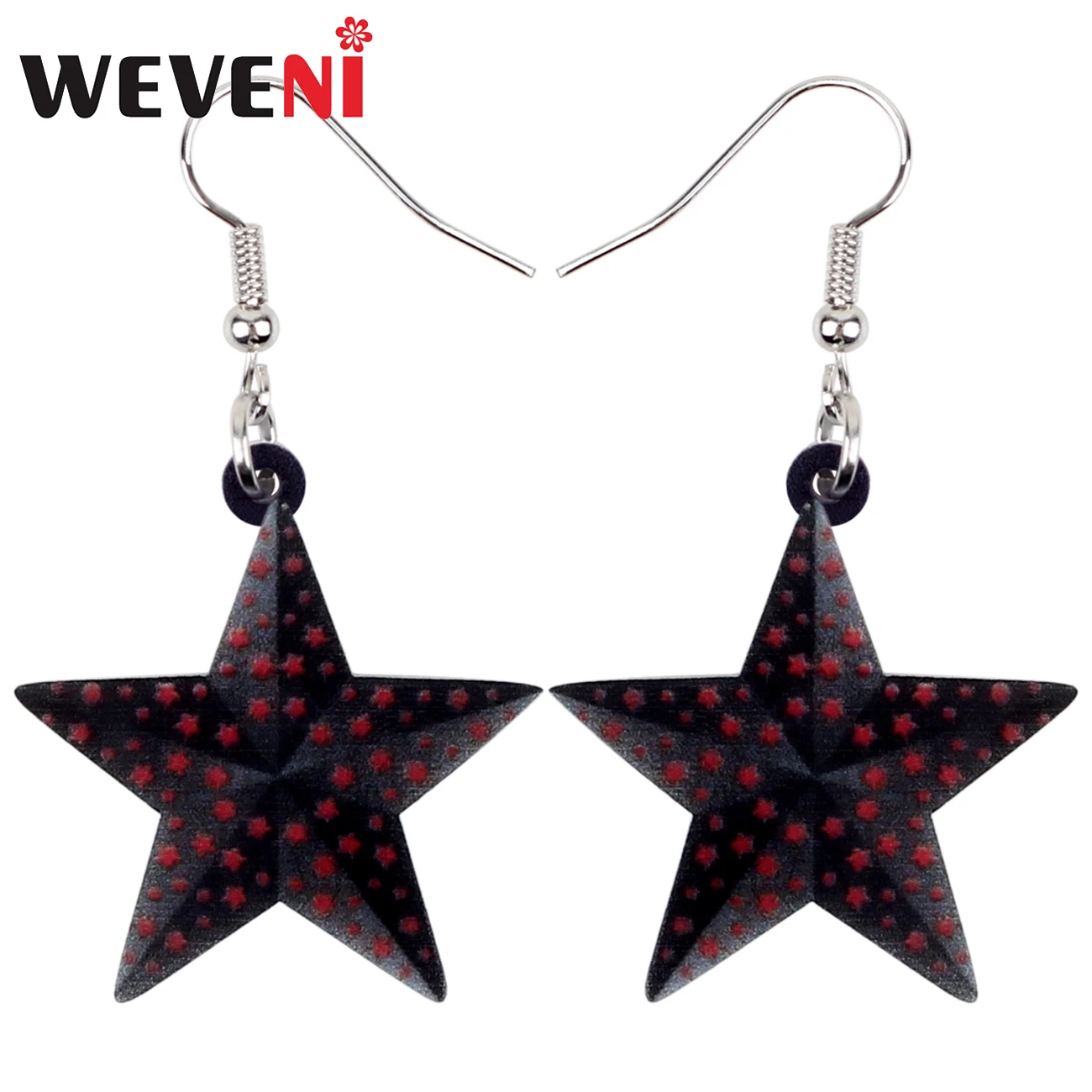 WEVENI Acrylic Christmas Black Star Earrings Drop Dangle Xmas Decoration Gift Jewelry For Women Girls Natal Charms Accessories
WEVENI Acrylic Christmas Black Star Earrings Drop Dangle Xmas Decoration Gift Jewelry For Women Girls Natal Charms Accessories