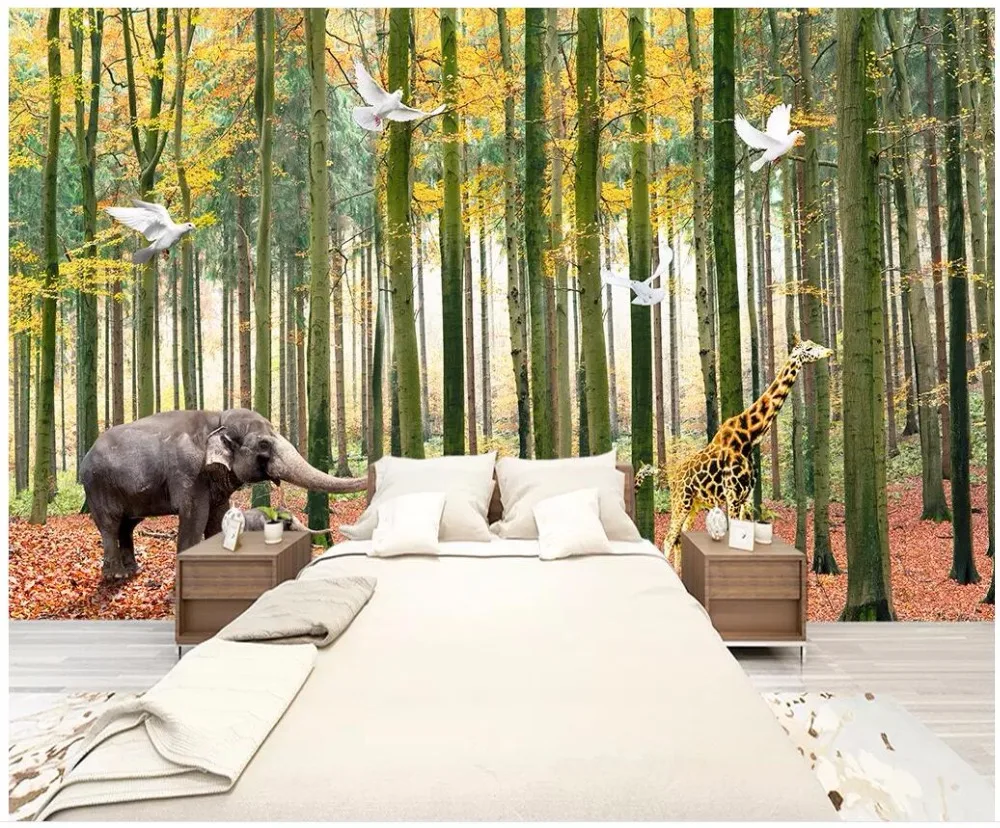 Custom photo 3d wall paper Simple tree forest elephant giraffe background Home improvement living room wallpaper for walls 3 d
Custom photo 3d wall paper Simple tree forest elephant giraffe background Home improvement living room wallpaper for walls 3 d