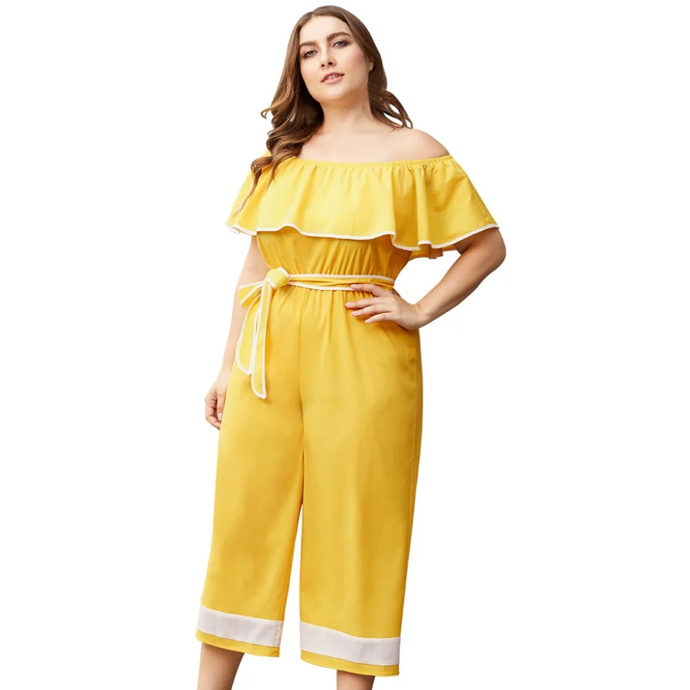 Women's Plus Size Ruffled sleeveless Jumpsuits ladies elegant Wide Leg Straight long pants rompers womens Jumpsuit *XSL
Women's Plus Size Ruffled sleeveless Jumpsuits ladies elegant Wide Leg Straight long pants rompers womens Jumpsuit *XSL
