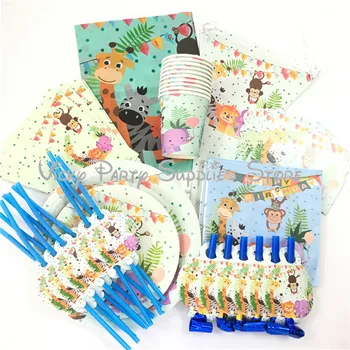 93pcs/lot Zoo Theme Cartoon Animals Disposable Tableware Set Jungle Theme Party Bithday Baby Shower Party Decoration Supplies
93pcs/lot Zoo Theme Cartoon Animals Disposable Tableware Set Jungle Theme Party Bithday Baby Shower Party Decoration Supplies