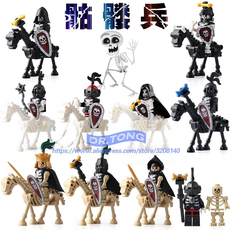 Medieval Castle Knight Horse Armor Skeleton Lord of the Rings Figure Legoings Building Block Brick Toys for Children Gift AX9815
Medieval Castle Knight Horse Armor Skeleton Lord of the Rings Figure Legoings Building Block Brick Toys for Children Gift AX9815