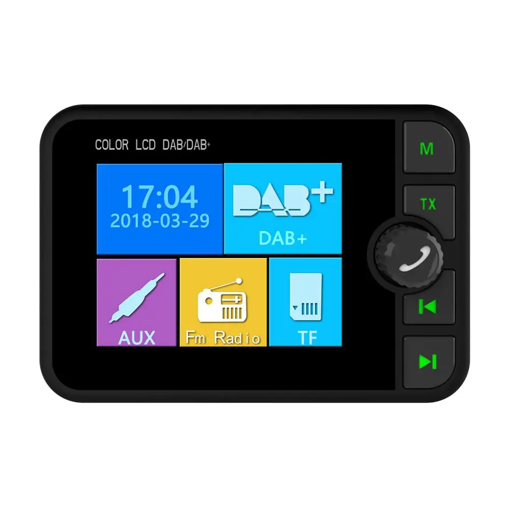 Mini DAB Digital Radio Receiver Adapter Colorful LCD Screen Bluetooth MP3 FM Transmitter for Car Accessories
Mini DAB Digital Radio Receiver Adapter Colorful LCD Screen Bluetooth MP3 FM Transmitter for Car Accessories