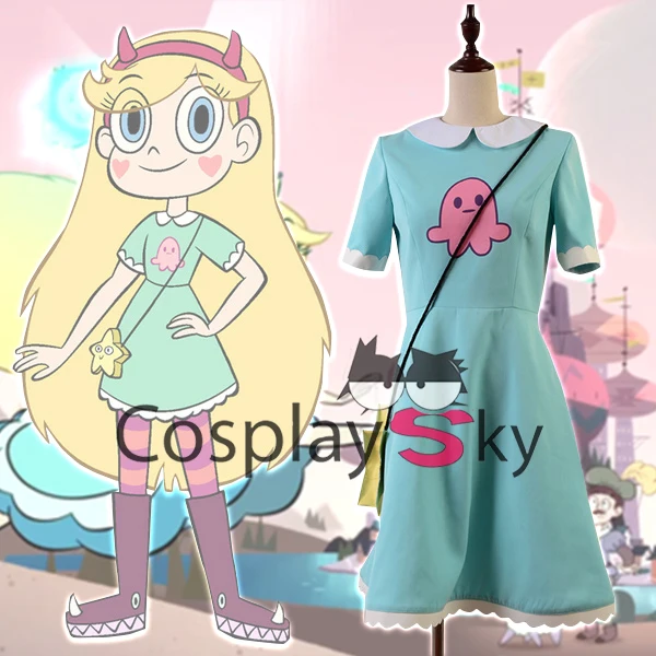 Star vs. the Forces of Evil Star Butterfly Cosplay Costume Halloween Party Dress+Bag+Socks+Headdress
Star vs. the Forces of Evil Star Butterfly Cosplay Costume Halloween Party Dress+Bag+Socks+Headdress