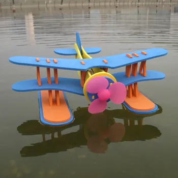 Electric model of air propeller powered seaplane DIY puzzle assembly toy aeromodelling equipment
Electric model of air propeller powered seaplane DIY puzzle assembly toy aeromodelling equipment
