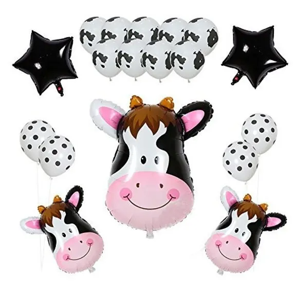 18pcs/lot Cartoon Amnimal Cow Head Balloons Farm Theme Birthday Party Star Animal Decor 3.2g Latex Helium Supplies Balaos Toys
18pcs/lot Cartoon Amnimal Cow Head Balloons Farm Theme Birthday Party Star Animal Decor 3.2g Latex Helium Supplies Balaos Toys