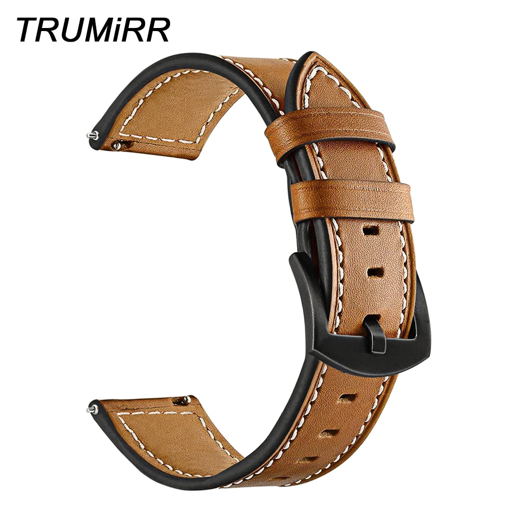 Ремешок для часов Ticwatch E 2 42 мм/Ticwatch 1 46 мм быстросъемный браслет из натуральной