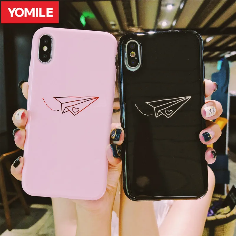 YOMILE Phone Case For iPhone X XR XS MAX Case Glossy Paper Plane Cute Soft Back Cover For iPhone 6S 6 7 8 Plus Couple Cases Capa
YOMILE Phone Case For iPhone X XR XS MAX Case Glossy Paper Plane Cute Soft Back Cover For iPhone 6S 6 7 8 Plus Couple Cases Capa