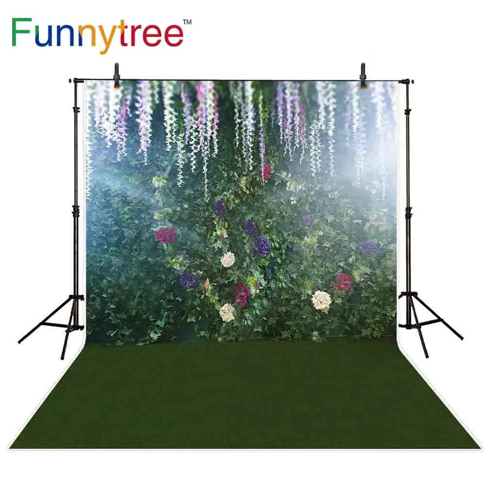 Фоны Funnytree для фотостудии цветок растение стены листья Свадебная сцена трава