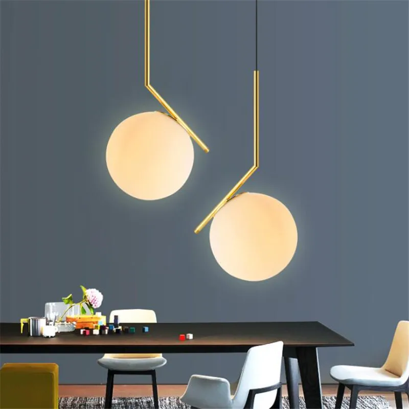 Modern Nordic Milk White Glass Ball Iron Pendant Light for Bar Bedside Dining Room Foyer Suspension Hanging Lamp 2398
Modern Nordic Milk White Glass Ball Iron Pendant Light for Bar Bedside Dining Room Foyer Suspension Hanging Lamp 2398