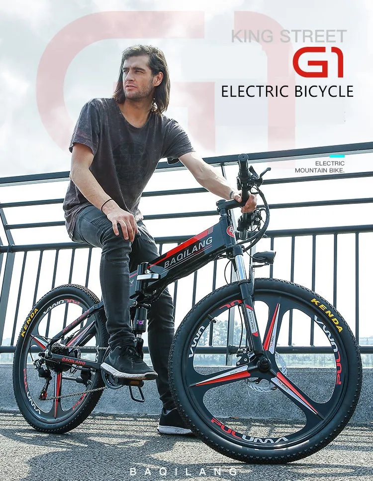 Clearance X-front 48V 350W 10 12.8A Lithium Battery Mountain Electric Bike 27 Speed moto Electric Bicycle downhill 26 inch Foldable ebike 0