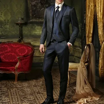 Blue mens Wedding suits 2017 notched Lapel men suit tuxedos wedding suits for men two button groom suits (Jacket+Pants+vest)
Blue mens Wedding suits 2017 notched Lapel men suit tuxedos wedding suits for men two button groom suits (Jacket+Pants+vest)