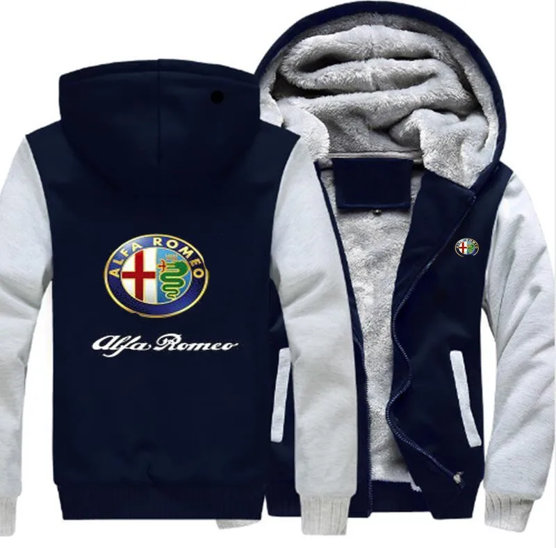 Hoodies men Winter Warm Thicken Letter Alfa Romeo sweatshirt Pullover coats zipper jackets
Hoodies men Winter Warm Thicken Letter Alfa Romeo sweatshirt Pullover coats zipper jackets