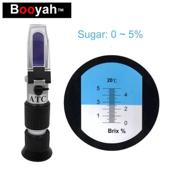 Booyah 0-5% Brix Refractometer For Low Sugar Concentration Test Water-Soluble Cutting Fluid Cleaning Fluid Optical Instruments
