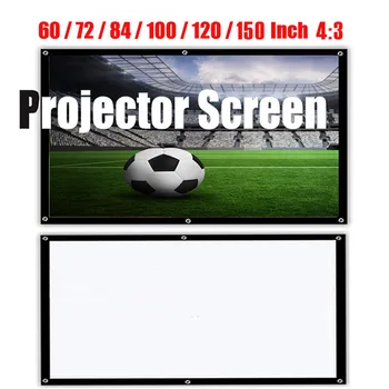 Portable HD 1080P Soft Projector Screen Matt White 4:3 Projector Screen Movie Cloth 60 72 84 100 120 150 Inch For Home Theater
Portable HD 1080P Soft Projector Screen Matt White 4:3 Projector Screen Movie Cloth 60 72 84 100 120 150 Inch For Home Theater
