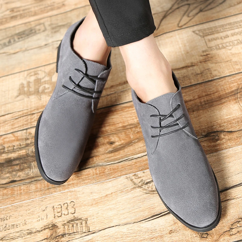 designer suede genuine leather men shoes italian formal male footwear elegant wedding work flats man dress oxford shoes for men (40)