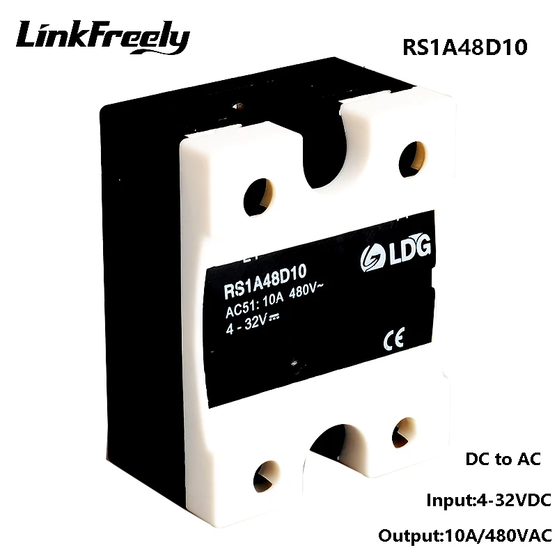 RS1A48D10 Input 5V 12V 24V 32V DC SSR Relay Solid State+Mini,Triac Output 10A /42-530V AC Voltage Control Relay Switch Module
RS1A48D10 Input 5V 12V 24V 32V DC SSR Relay Solid State+Mini,Triac Output 10A /42-530V AC Voltage Control Relay Switch Module