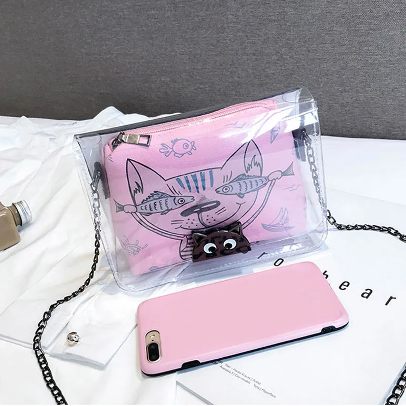 Women Cartoon Animal Print Transparent Shoulder Bag with Adjustable Metal Chain MSJ99
Women Cartoon Animal Print Transparent Shoulder Bag with Adjustable Metal Chain MSJ99