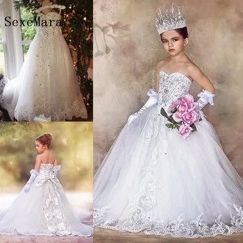 Luxury Crystals White Ivory Flower Girl Dresses for Wedding Party Ball Gowns Customized Girls Birthday Gown Pageant Dress
Luxury Crystals White Ivory Flower Girl Dresses for Wedding Party Ball Gowns Customized Girls Birthday Gown Pageant Dress