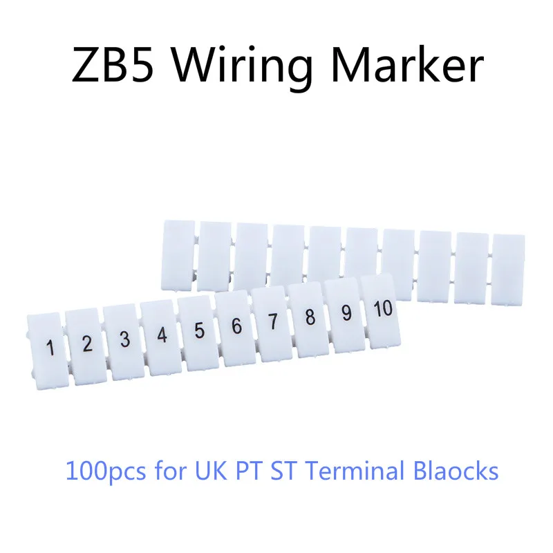 ZB-5 Plastic Wiring Markers 1-100 Numbers Cable Marker Strips for UK ST PT Din Rail Terminal Blocks ZB5
ZB-5 Plastic Wiring Markers 1-100 Numbers Cable Marker Strips for UK ST PT Din Rail Terminal Blocks ZB5