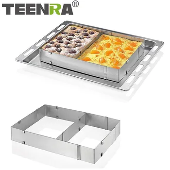 TEENRA 1Pcs Adjustable Mousse Mold Retractable Square Cake Mold Mousse Ring Cutter Rectangle Cake Mousse Mold Bakeware Cake Tool
TEENRA 1Pcs Adjustable Mousse Mold Retractable Square Cake Mold Mousse Ring Cutter Rectangle Cake Mousse Mold Bakeware Cake Tool